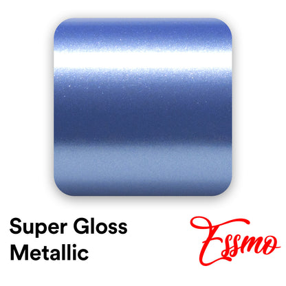 Super Gloss Metallic Frosted Blue Vinyl Wrap