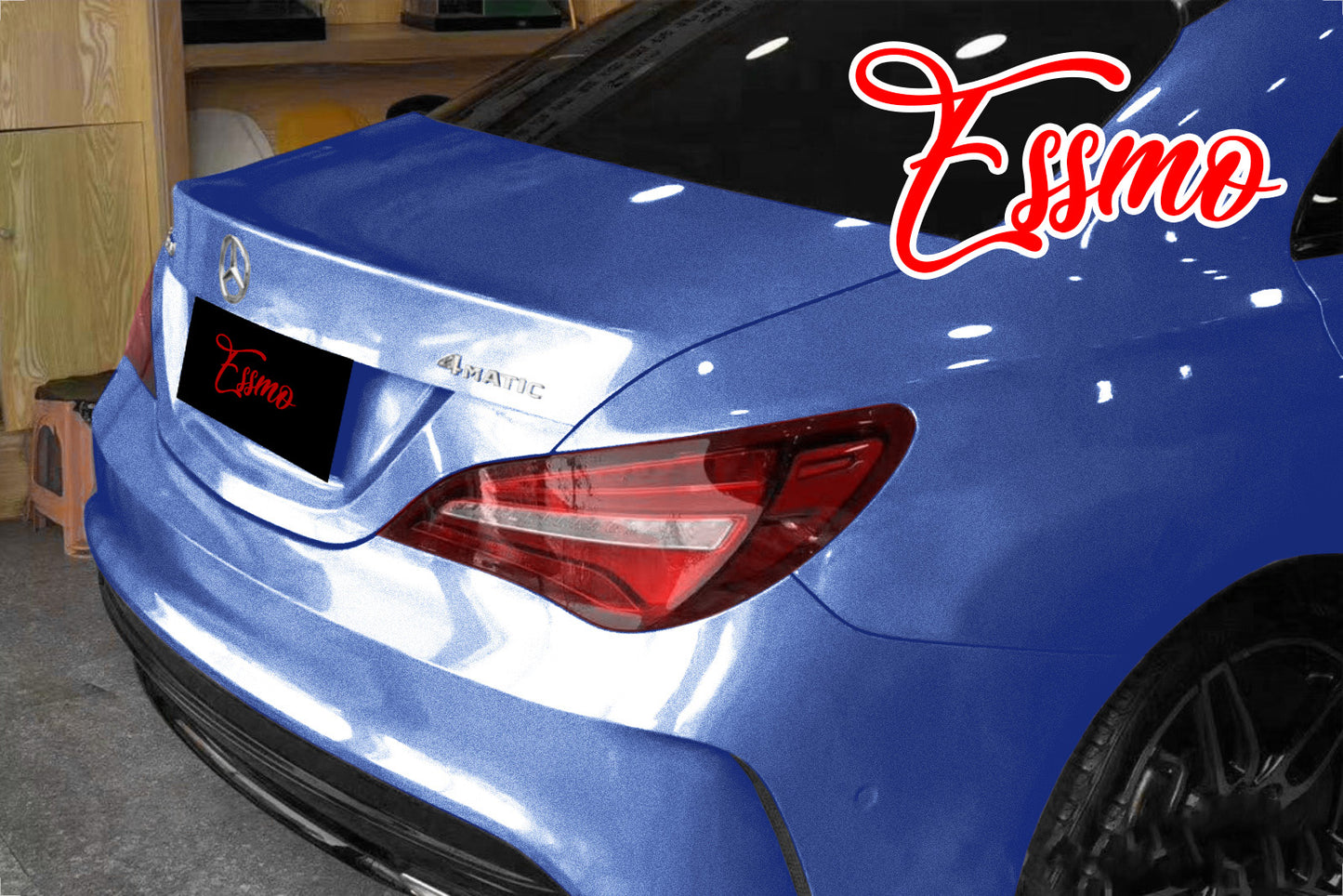 Super Gloss Metallic Frosted Blue Vinyl Wrap