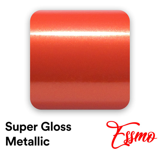 Super Gloss Metallic Orange Vinyl Wrap