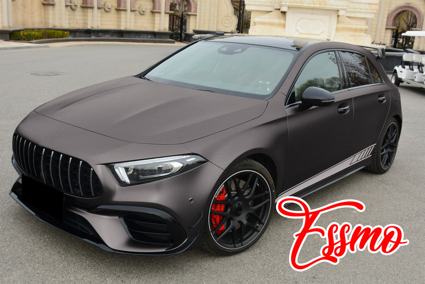 Best AMG Selenite Matte Metallic Dark Grey Vinyl Wrap Vehicle Film