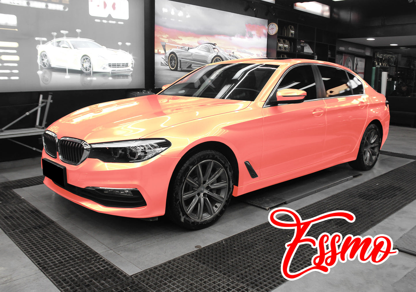 Coral Gloss Coral Orange Vinyl Wrap