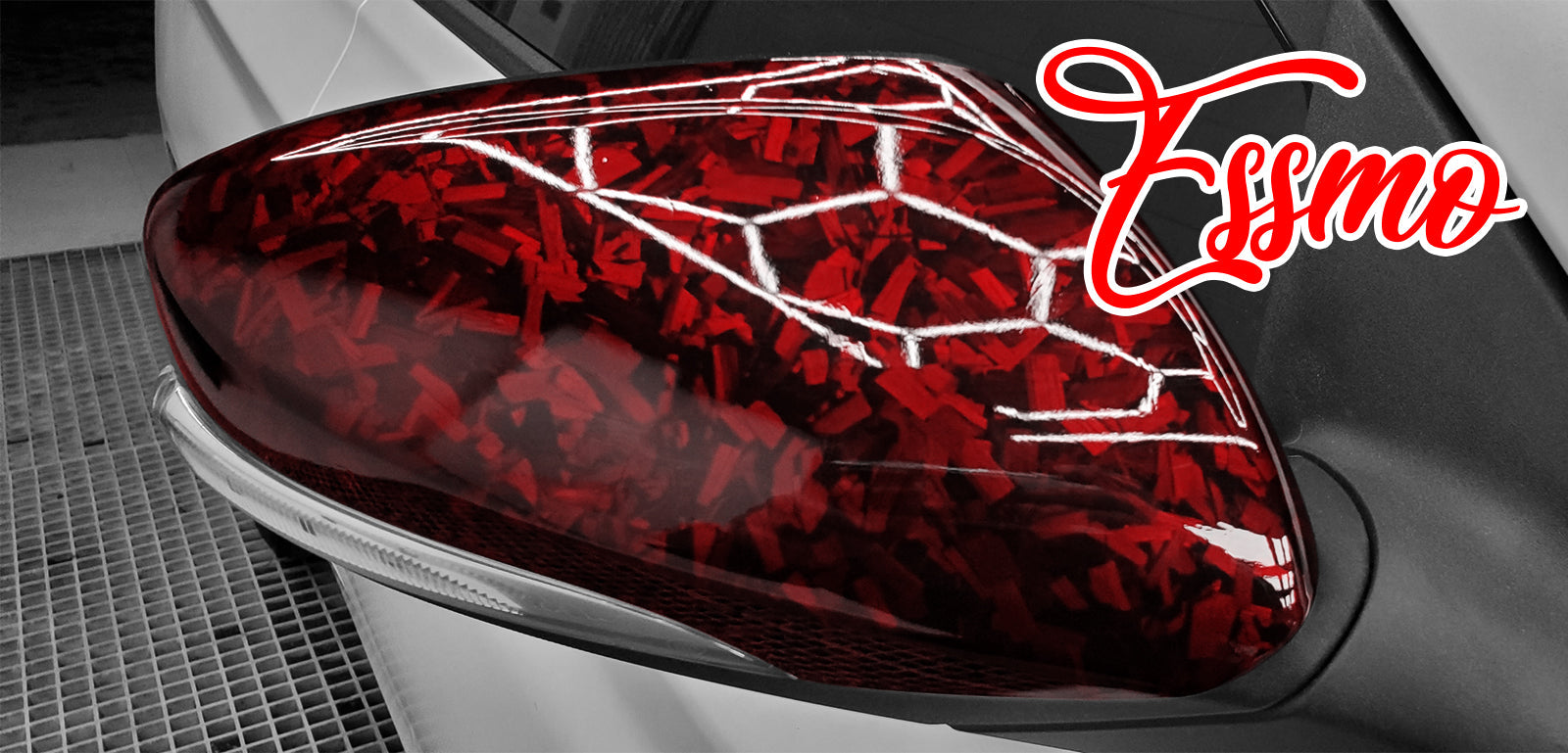 Dark red store carbon fiber wrap