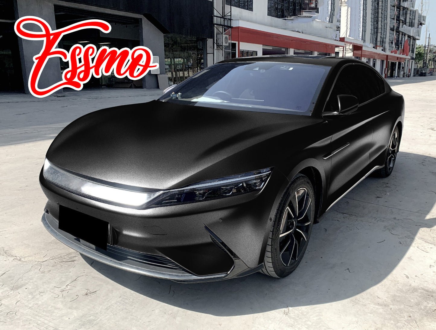 Heavy Metal Diamond Satin Midnight Black Vinyl Wrap