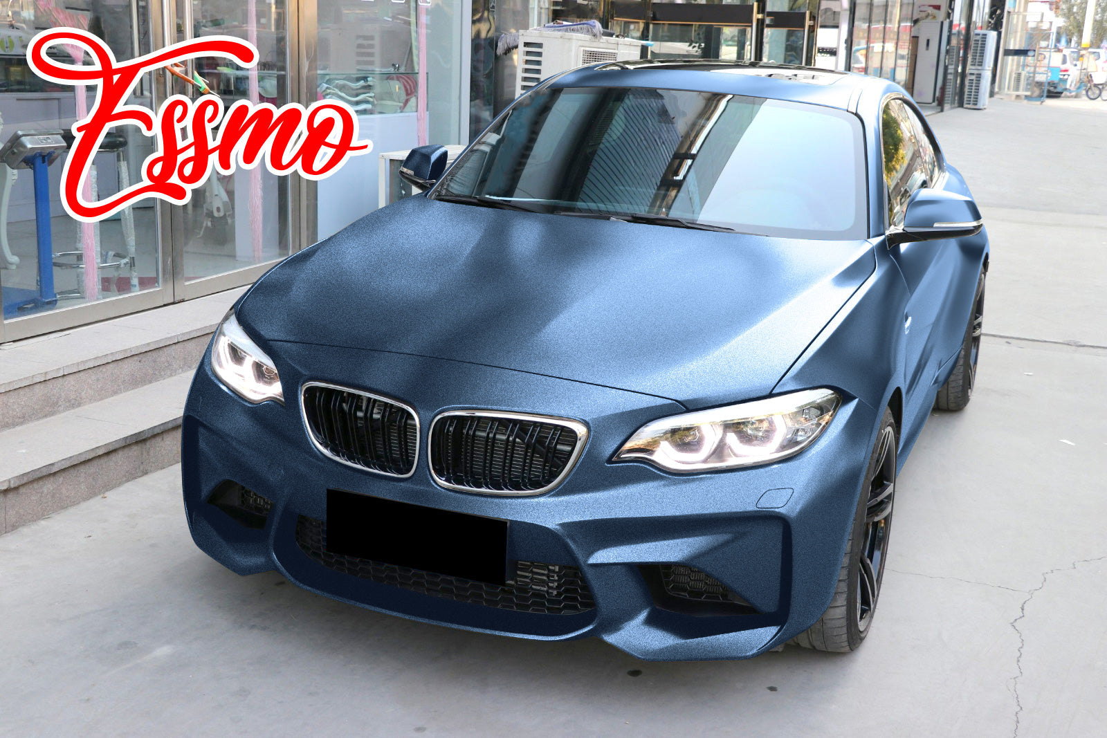 Heavy Metal Diamond Satin Storm Blue Vinyl Wrap – Essmovinyl