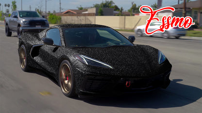 Ultra Diamond Glitter Matte Black Vinyl Wrap