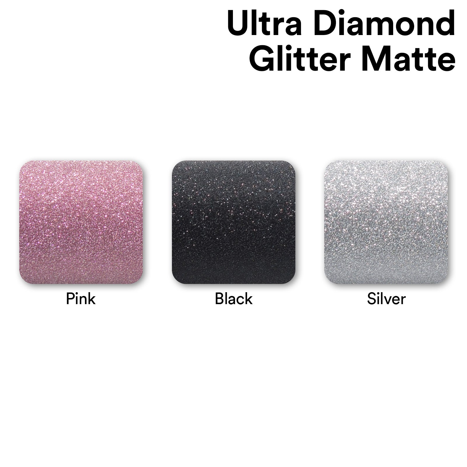 Ultra Diamond Glitter Matte Silver Vinyl Wrap