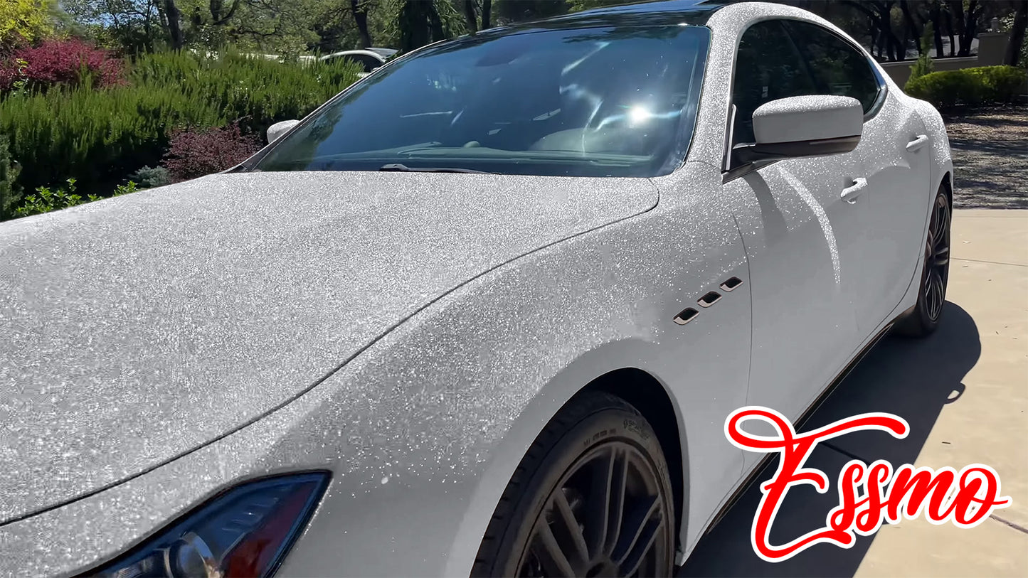 Ultra Diamond Glitter Matte Black Vinyl Wrap – Essmovinyl