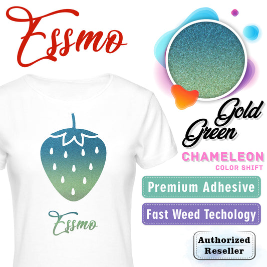 ESSMO™ Green/Gold Chameleon Color Change Heat Transfer Vinyl HTV ADC01