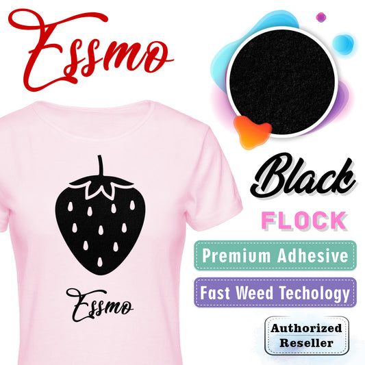 ESSMO™ Black Flock Heat Transfer Vinyl HTV DF01