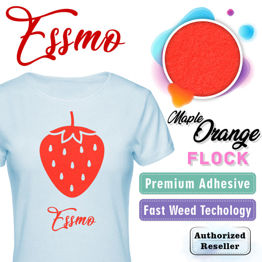 ESSMO™ Maple Orange Flock Heat Transfer Vinyl HTV DF05