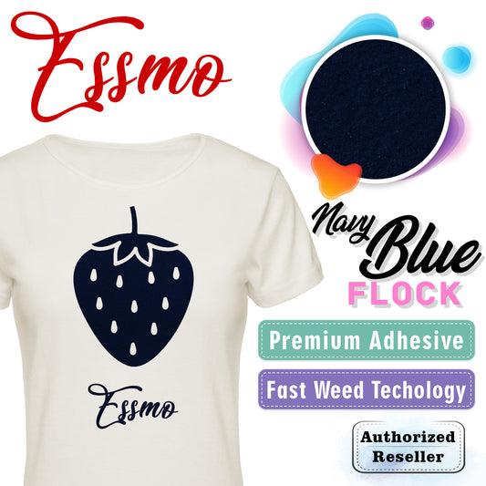 ESSMO™ Navy Blue Flock Heat Transfer Vinyl HTV DF11