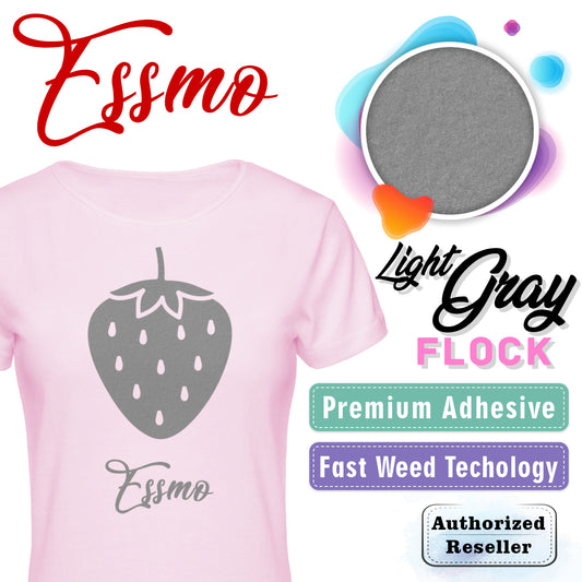 ESSMO™ Light Gray Flock Heat Transfer Vinyl HTV DF16