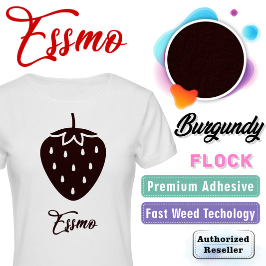 ESSMO™ Burgundy Flock Heat Transfer Vinyl HTV DF17