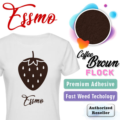 ESSMO™ Coffee Brown Flock Heat Transfer Vinyl HTV DF19