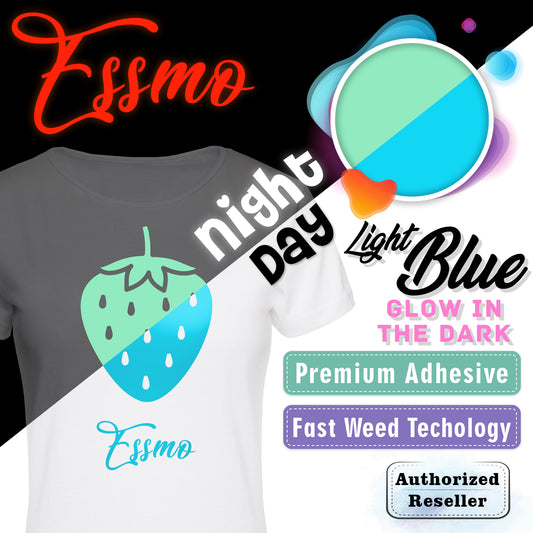 Essmo™ Glow in the Dark Light Blue Heat Transfer Vinyl HTV GD07