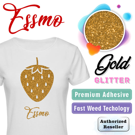 ESSMO™ Gold Glitter Sparkle Heat Transfer Vinyl HTV DG03