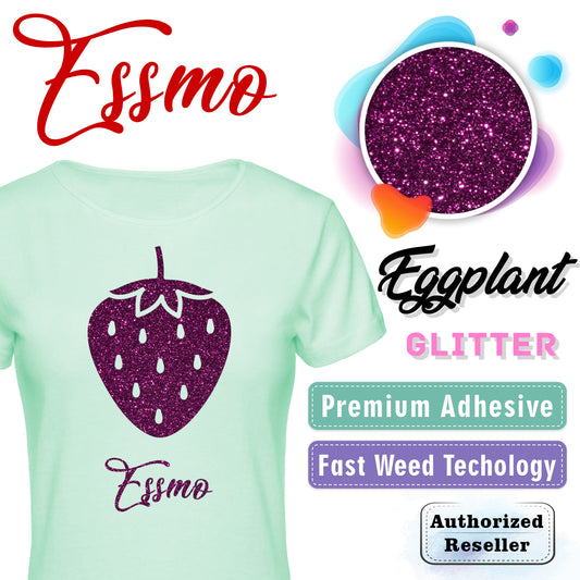 ESSMO™ Eggplant Glitter Sparkle Heat Transfer Vinyl HTV DG09