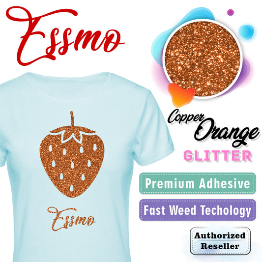 ESSMO™ Copper Orange Glitter Sparkle Heat Transfer Vinyl HTV DG10