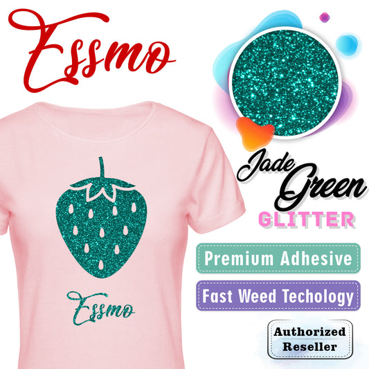 ESSMO™ Jade Green Glitter Sparkle Heat Transfer Vinyl HTV DG19