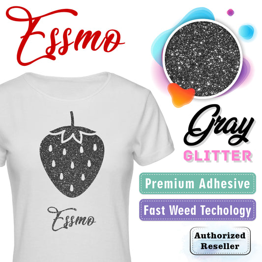 ESSMO™ Gray Glitter Sparkle Heat Transfer Vinyl HTV DG20