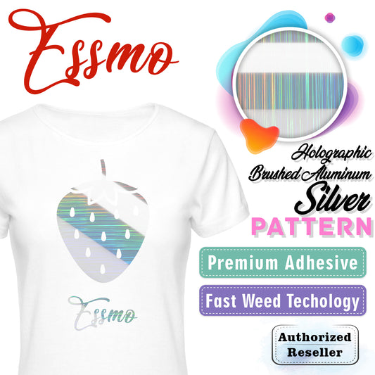 ESSMO™ Holographic Aluminum Silver Pattern Heat Transfer Vinyl HTV SP04