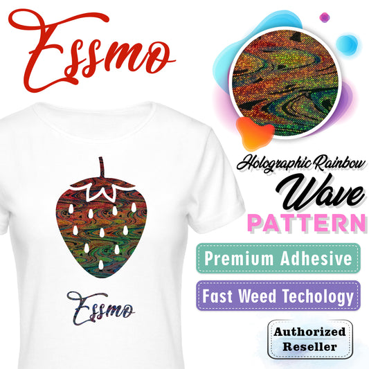 ESSMO™ Holographic Rainbow Wave Pattern Heat Transfer Vinyl HTV SP15