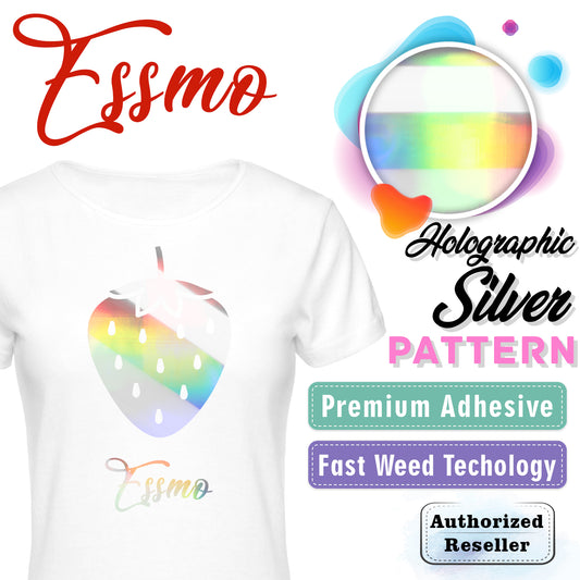 ESSMO™ Holographic Silver Pattern Heat Transfer Vinyl HTV SP16