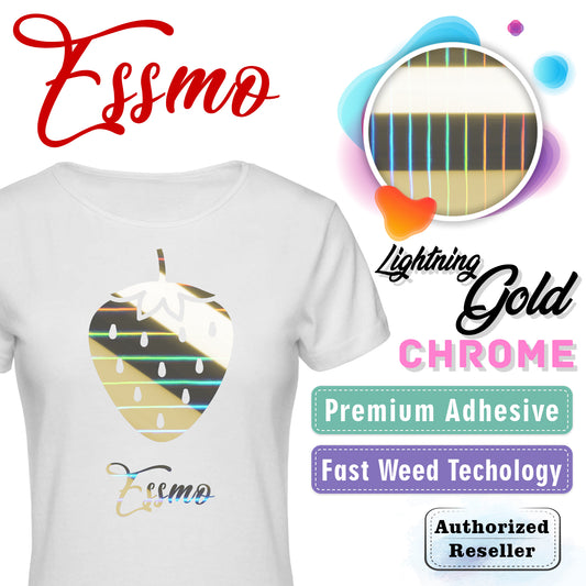 ESSMO™ Lightning Gold Chrome Heat Transfer Vinyl HTV DS06