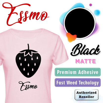 ESSMO™ Black Matte Solid Heat Transfer Vinyl HTV DP01