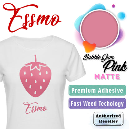 ESSMO™ Bubble Gum Pink Matte Solid Heat Transfer Vinyl HTV DP09