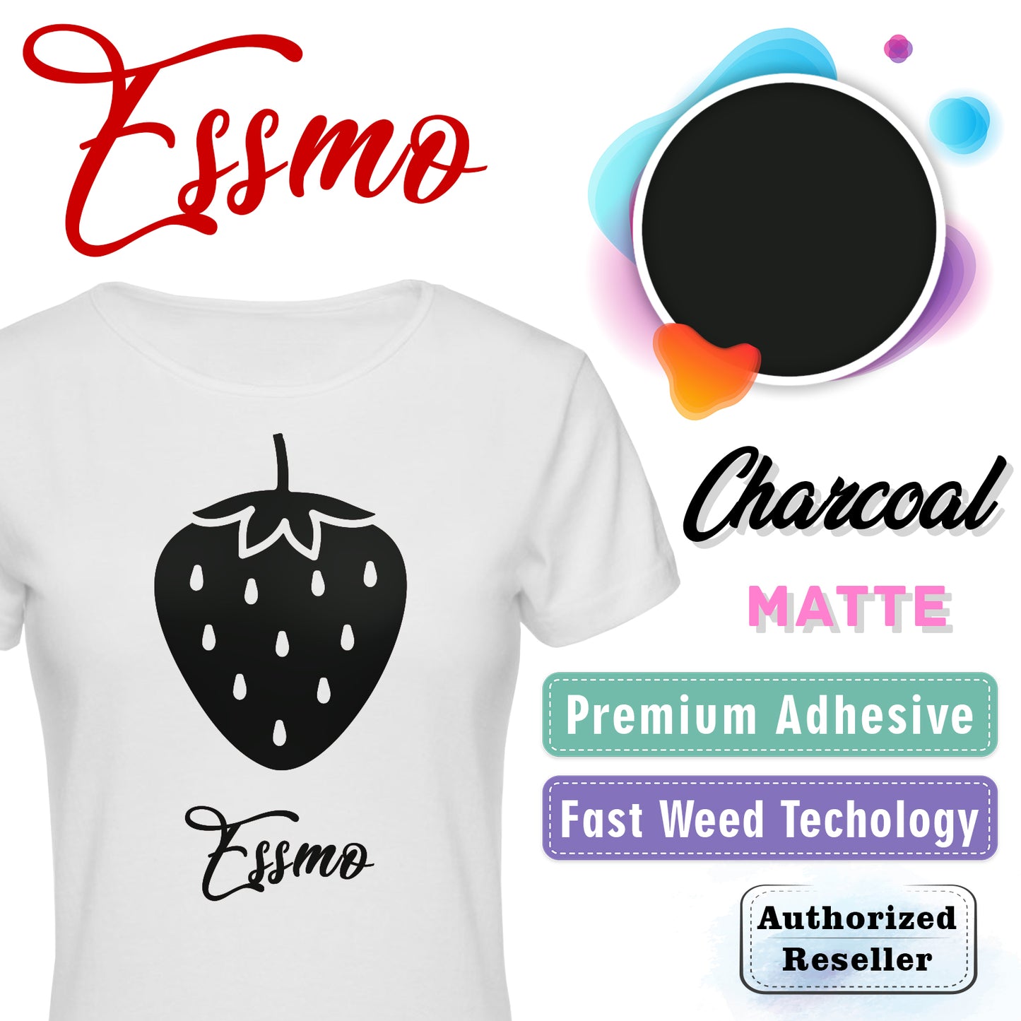 ESSMO™ Charcoal Matte Solid Heat Transfer Vinyl HTV DP17