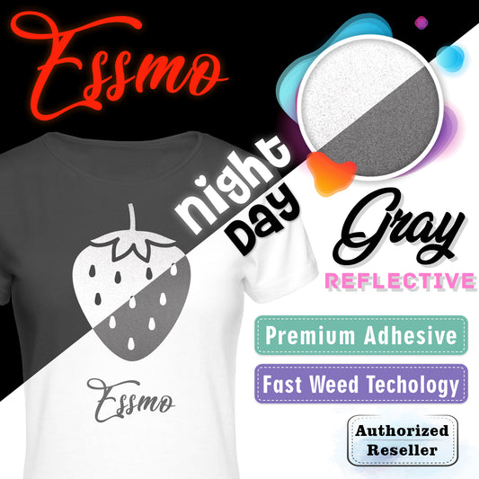 ESSMO™ Gray / Silver Reflective Heat Transfer Vinyl HTV RT04