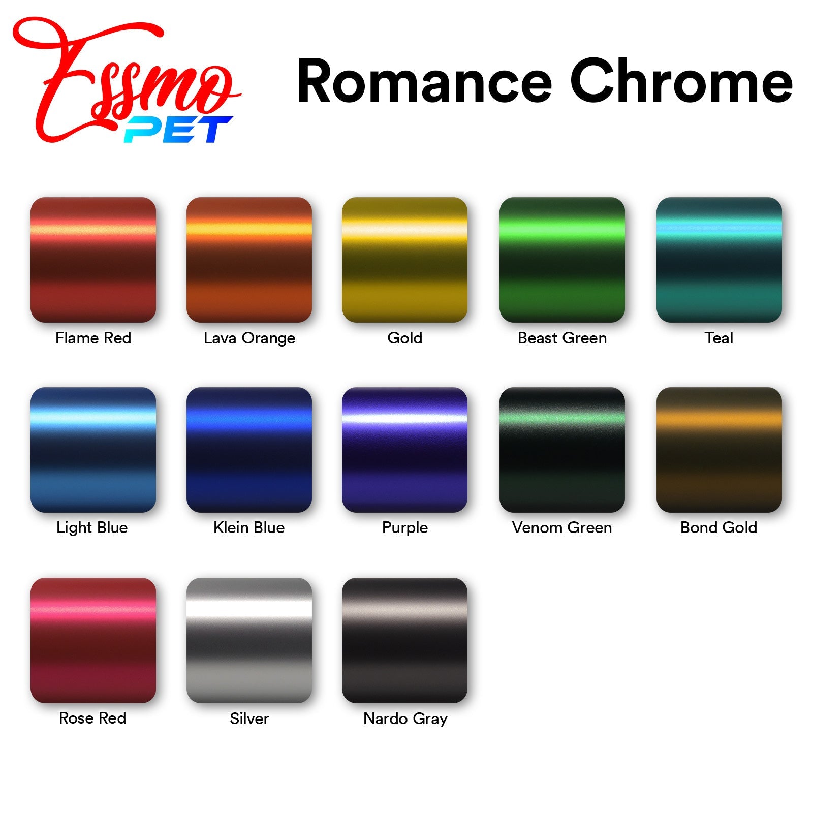 PET Chrome Red Vinyl Wrap – Essmovinyl