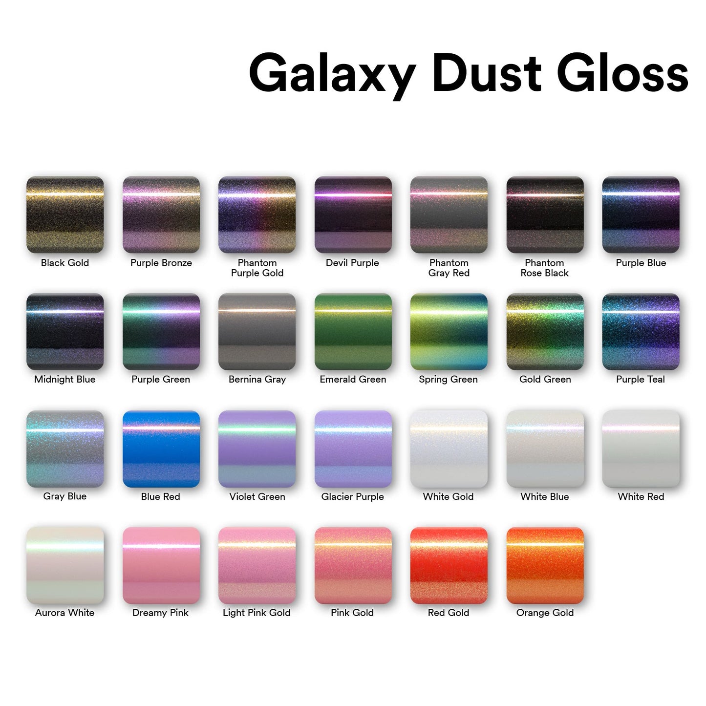 Galaxy Dust Gloss Phantom Purple Gold Vinyl Wrap