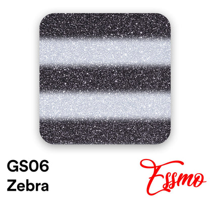 ESSMO™ Zebra Glitter Stripes Heat Transfer Vinyl HTV GS06