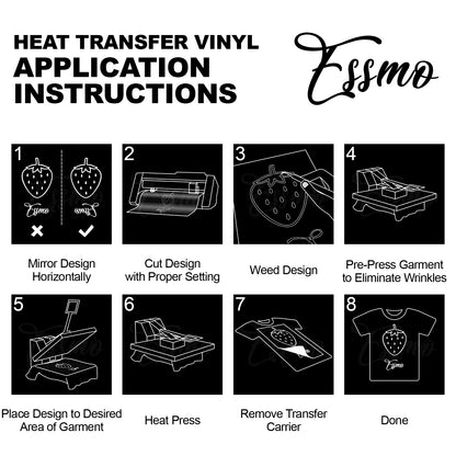 ESSMO™ Black Flock Heat Transfer Vinyl HTV DF01