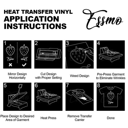 ESSMO™ Black Matte Solid Heat Transfer Vinyl HTV DP01